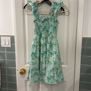 Hill House Floral Green Dress size xxs
